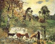 Camille Pissarro Montreal luck construction pond USA oil painting artist